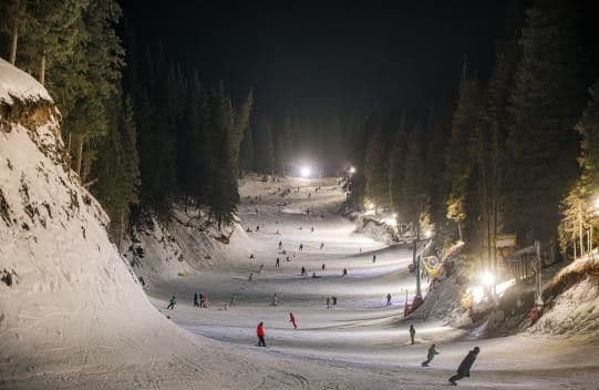 Night skiing
