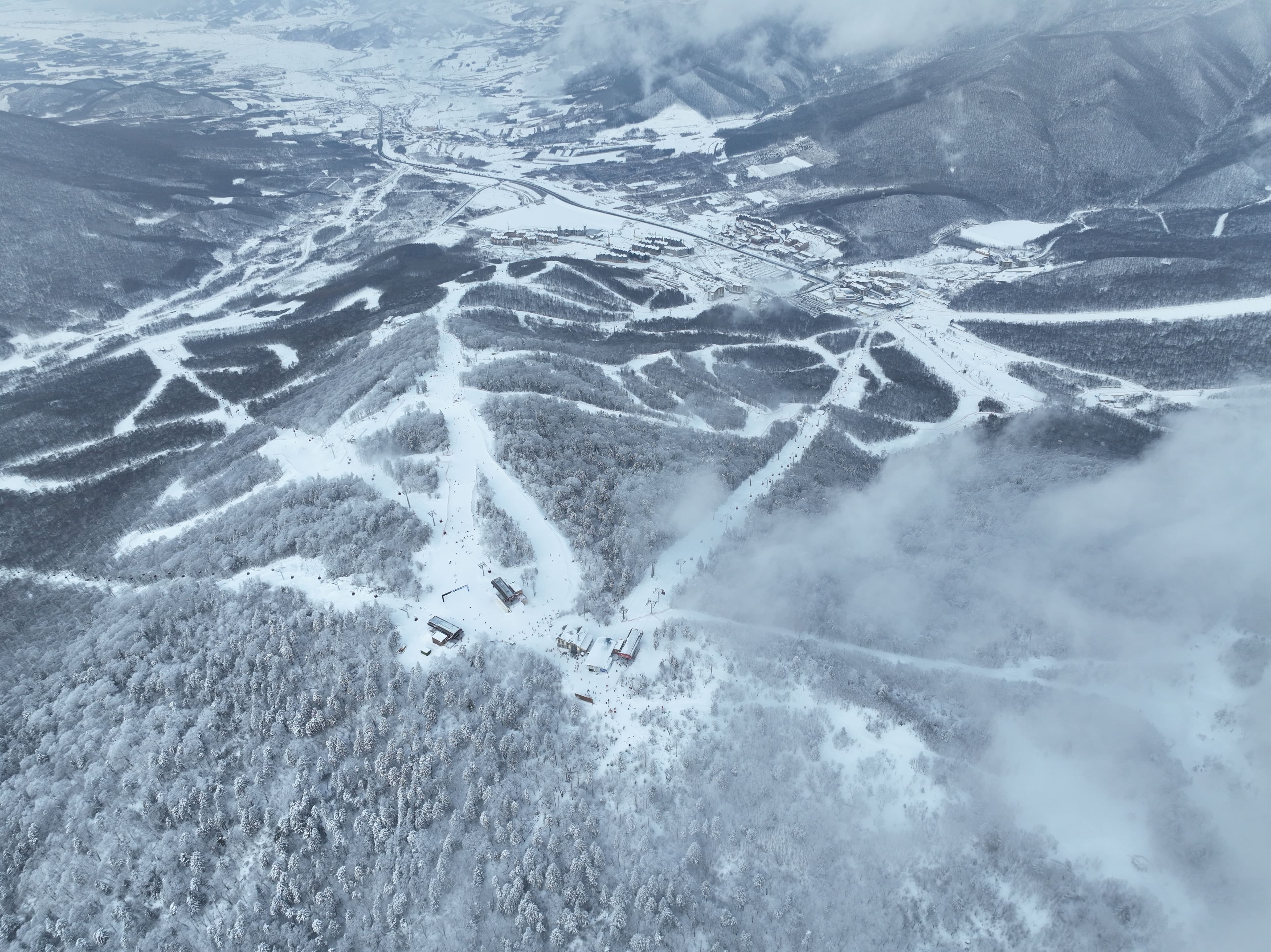 Transfer to ski resort for first ski run and warm-up.